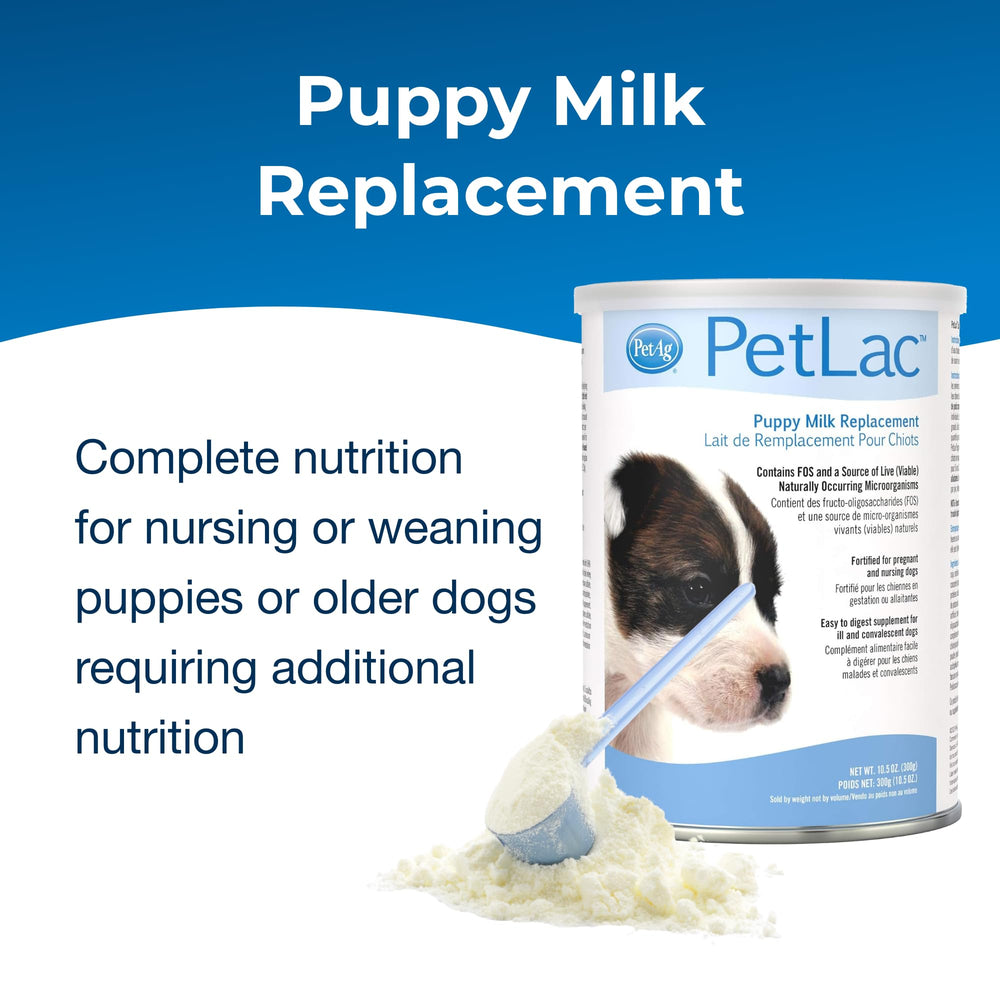 PetLac, mélange eau chaude pour chiots, préparation rapide au biberon