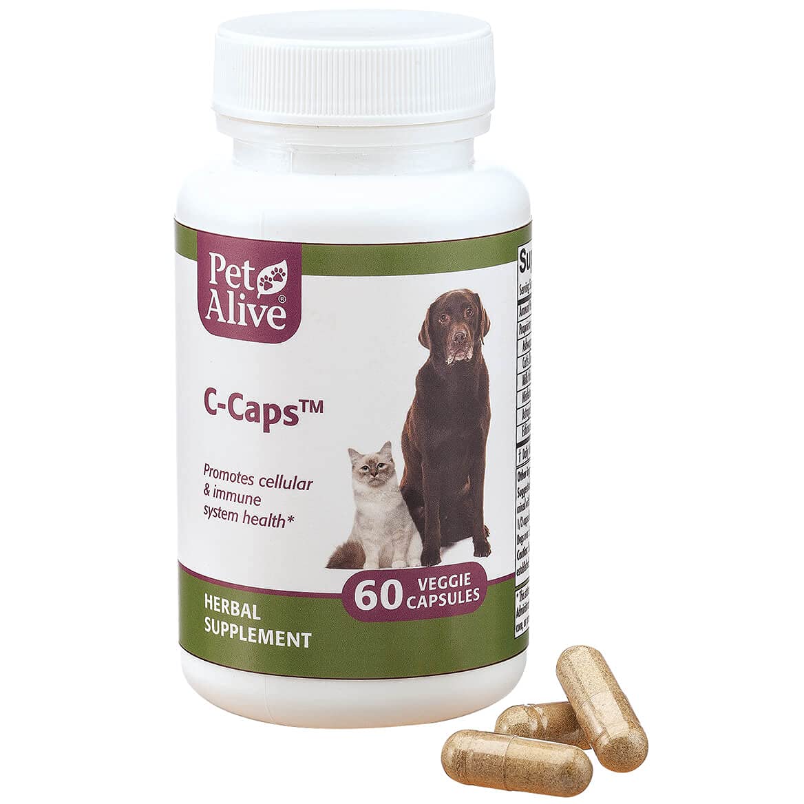 PetAlive C-Caps gélules: administration simple et pratique.