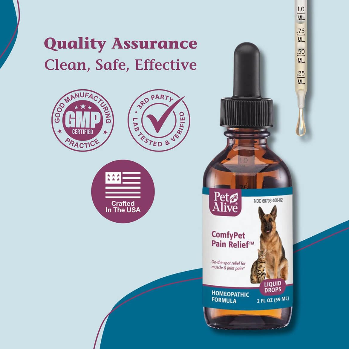 PetAlive ComfyPet convient chiens et chats de tous âges pour le confort.