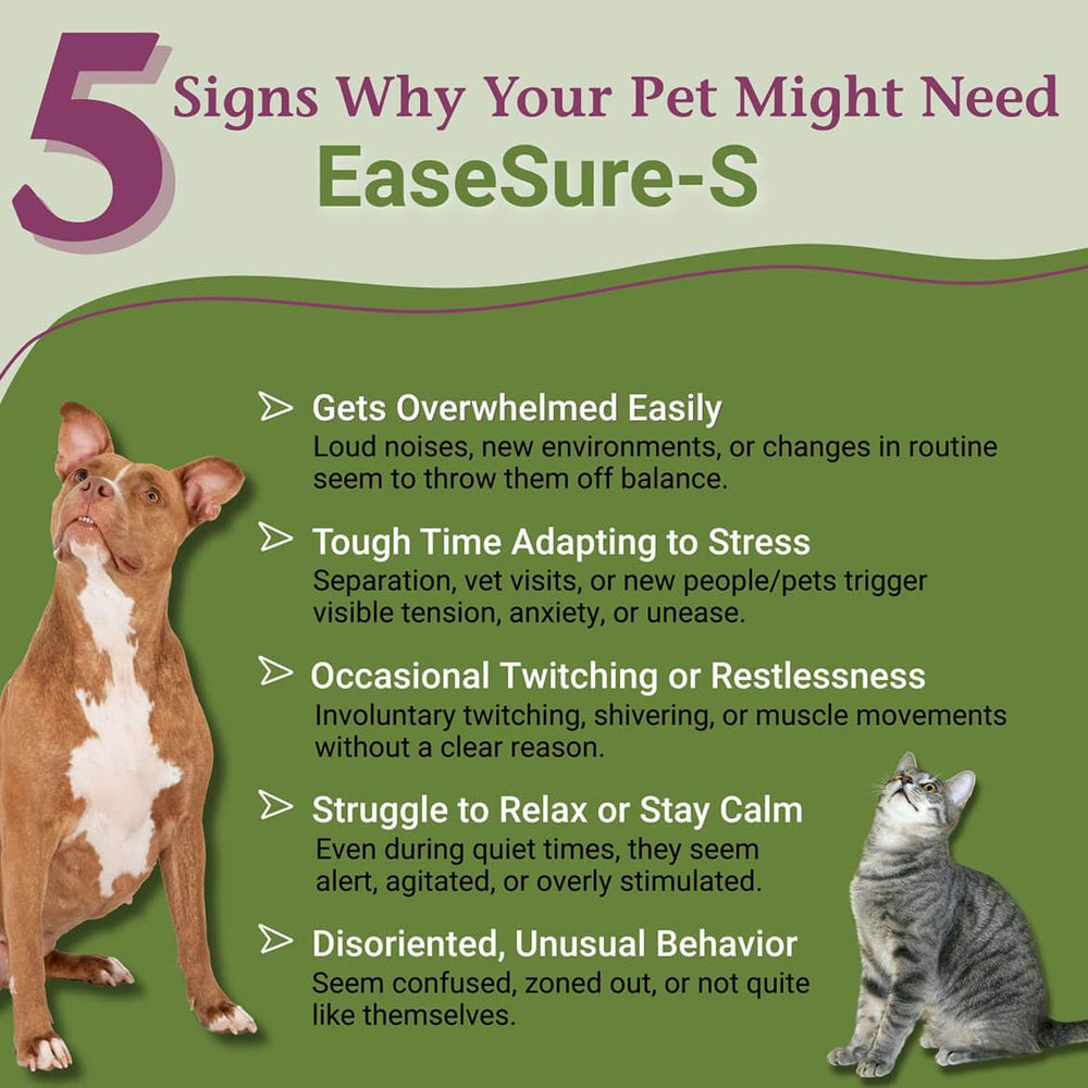 EaseSure-S PetAlive flacon apaisement à base de plantes pour chiens et chats