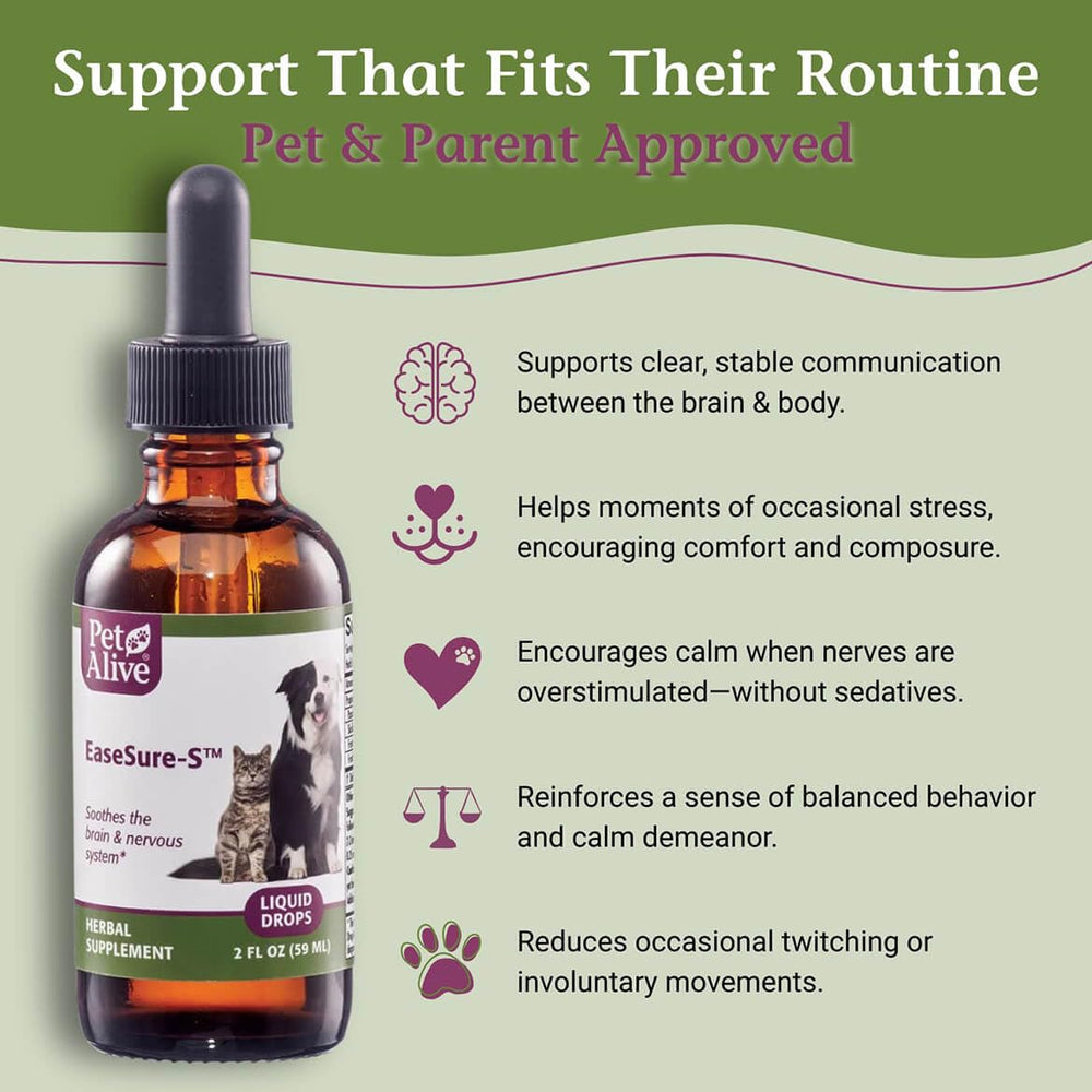 EaseSure-S gouttes dosage facile pour calmer chiens et chats au quotidien