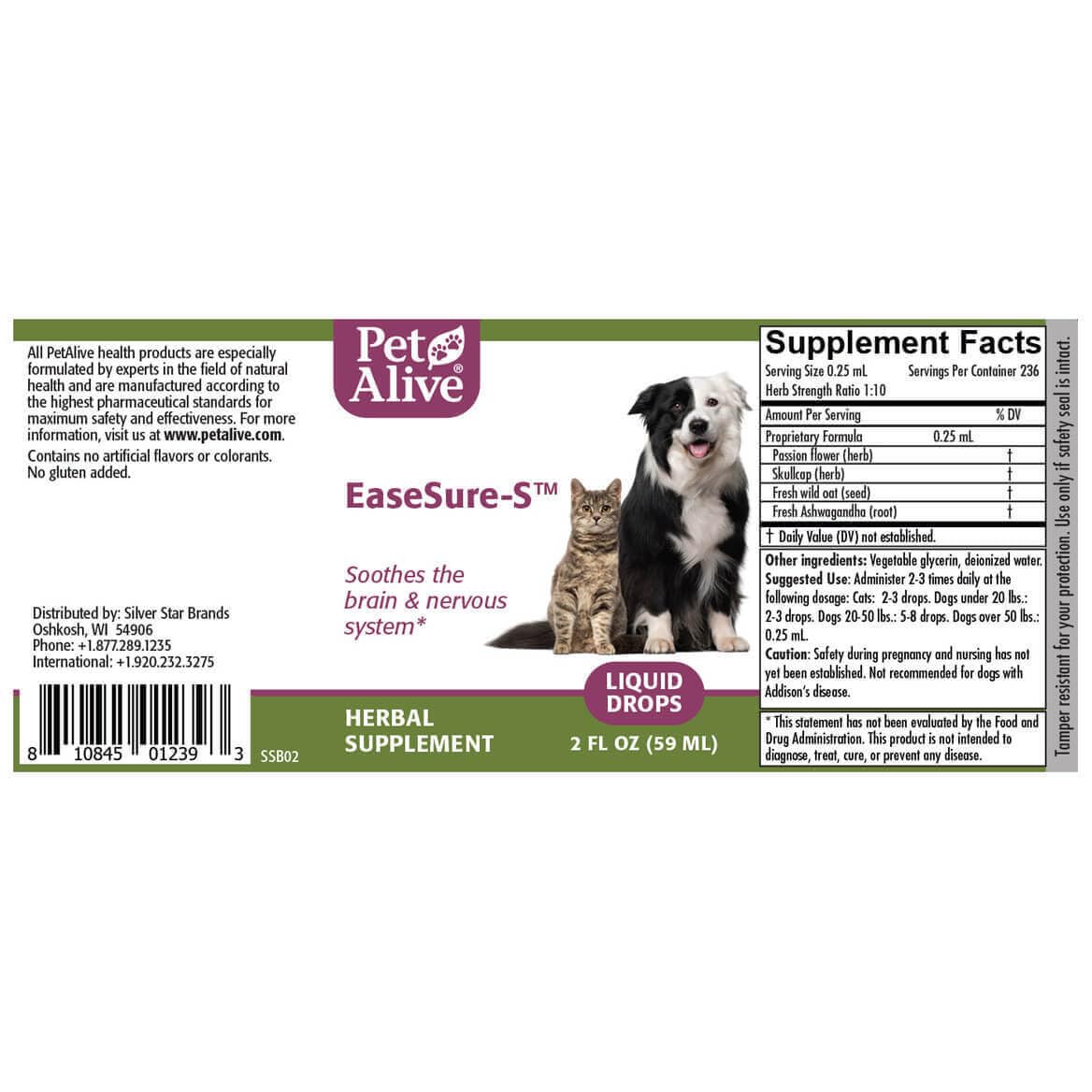 EaseSure-S soutien potentiel du système nerveux pour chiens et chats