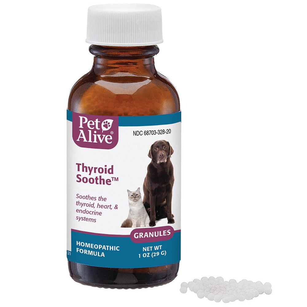 Dose des granules PetAlive thyroïde indiquée pour les animaux.