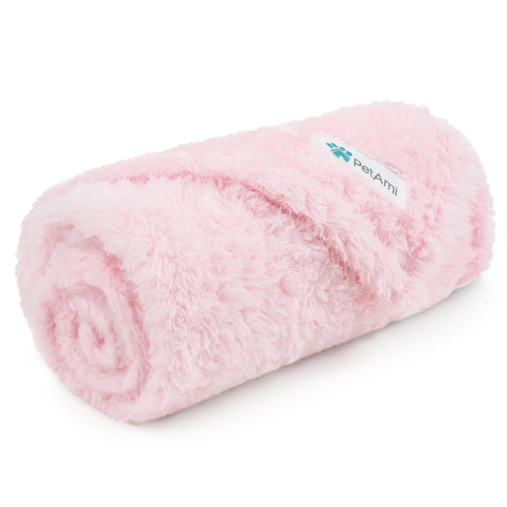Couverture PetAmi pour chien petit en rose, douceur qui apaise et réchauffe.