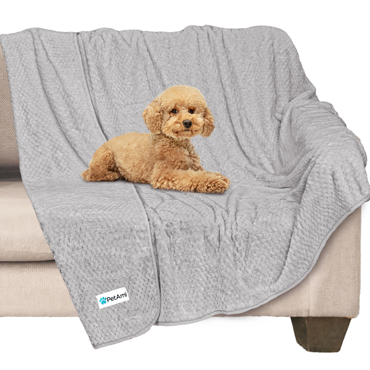 Couverture PetAmi imperméable pour chien, protection du canapé et espace doux.