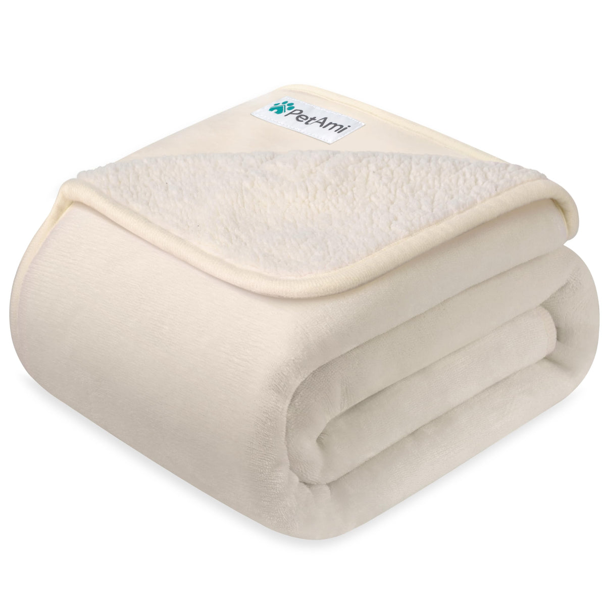 PetAmi Couverture imperméable Sherpa pour canapé et meubles, protection efficace