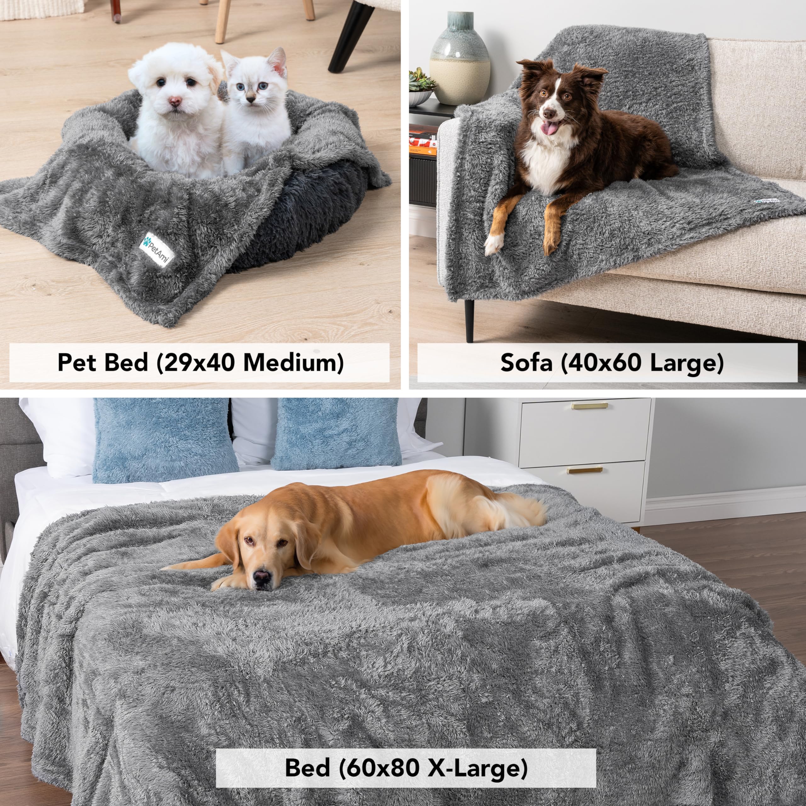 PetAmi couverture-lavable-machine-gris: entretien facile et pratique.