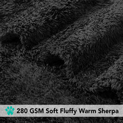 PetAmi couverture noire anti-anxiété douce pour calmer lors du repos.
