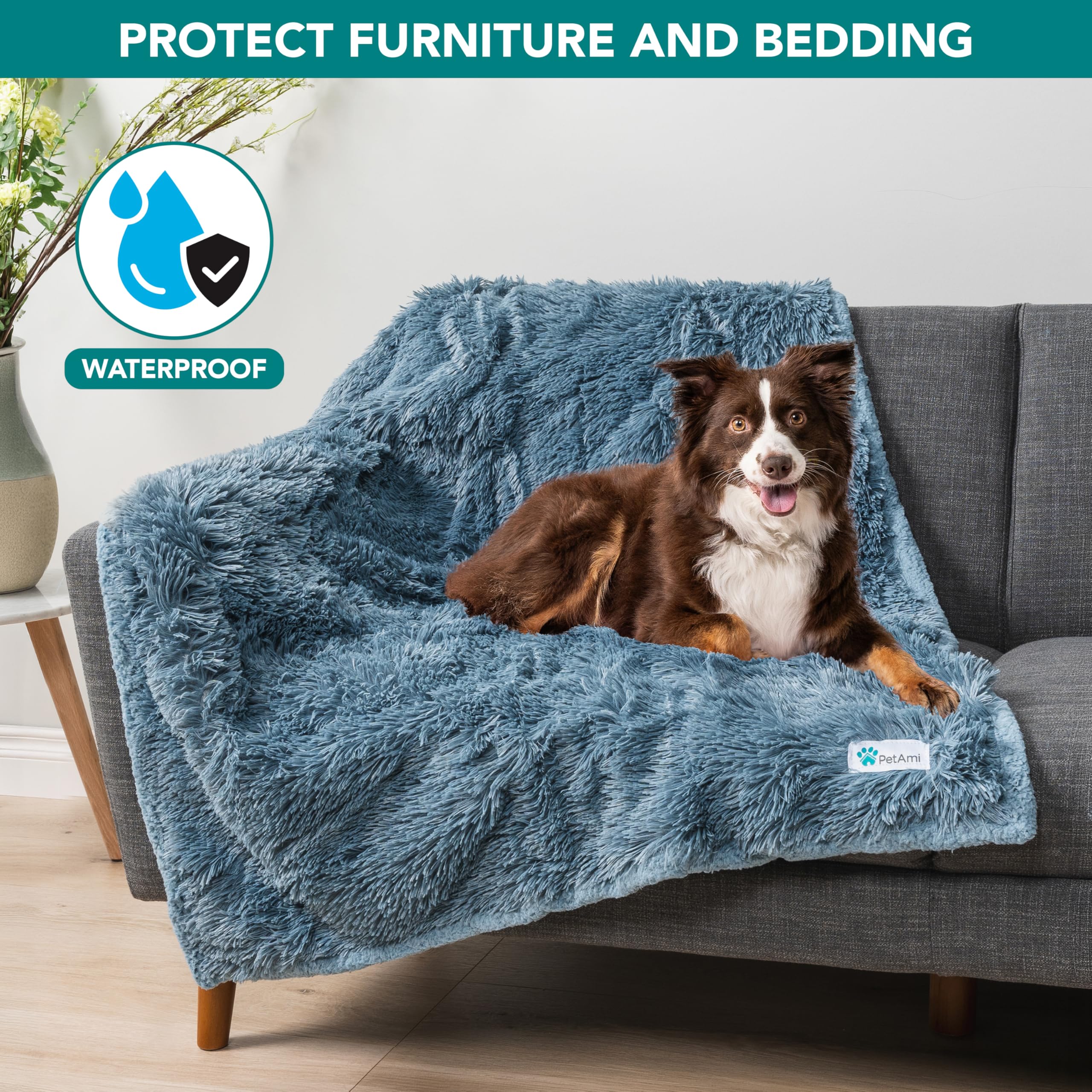 PetAmi couverture réversible en sherpa doux pour chien