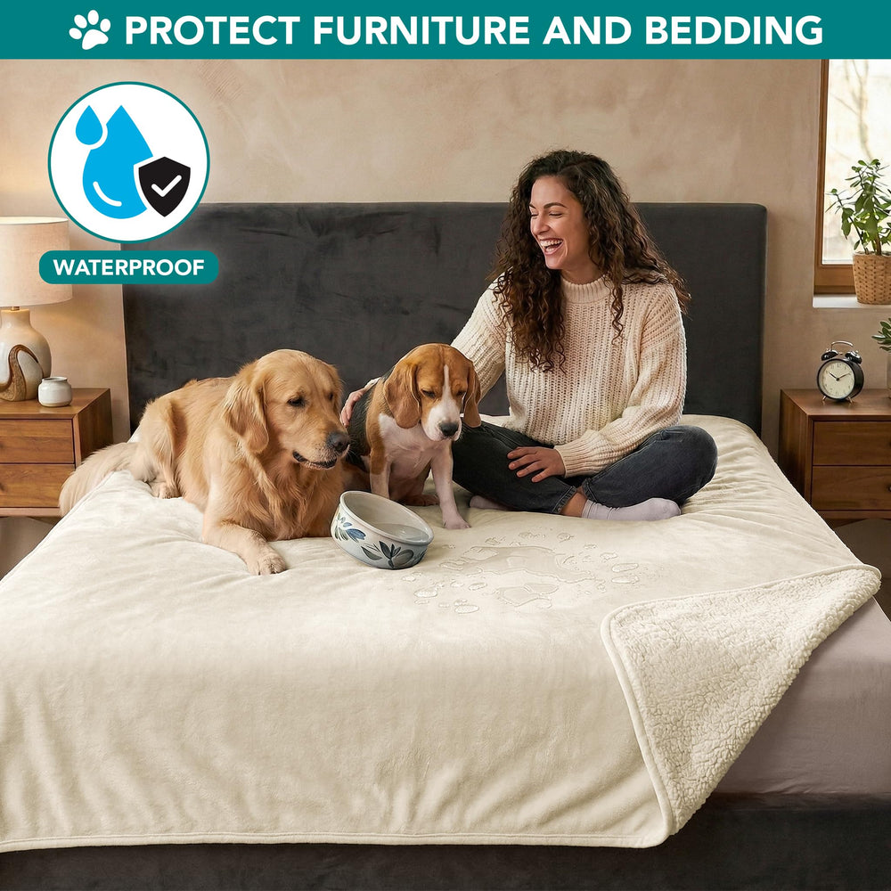 PetAmi Couverture réversible Sherpa pour chiens et chats, chaleur douce