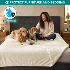 PetAmi Couverture réversible Sherpa pour chiens et chats, chaleur douce