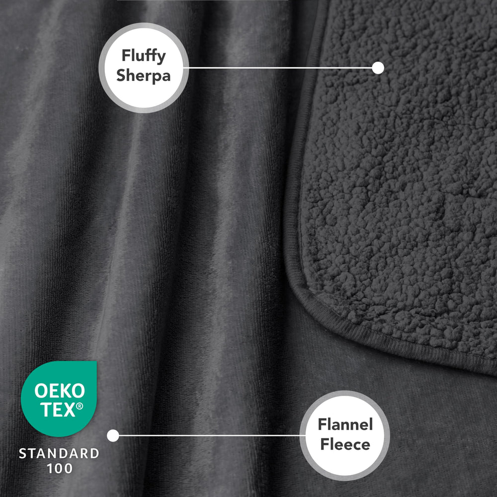 PetAmi, couverture reversible sherpa et microfibre, chaleur et polyvalence.