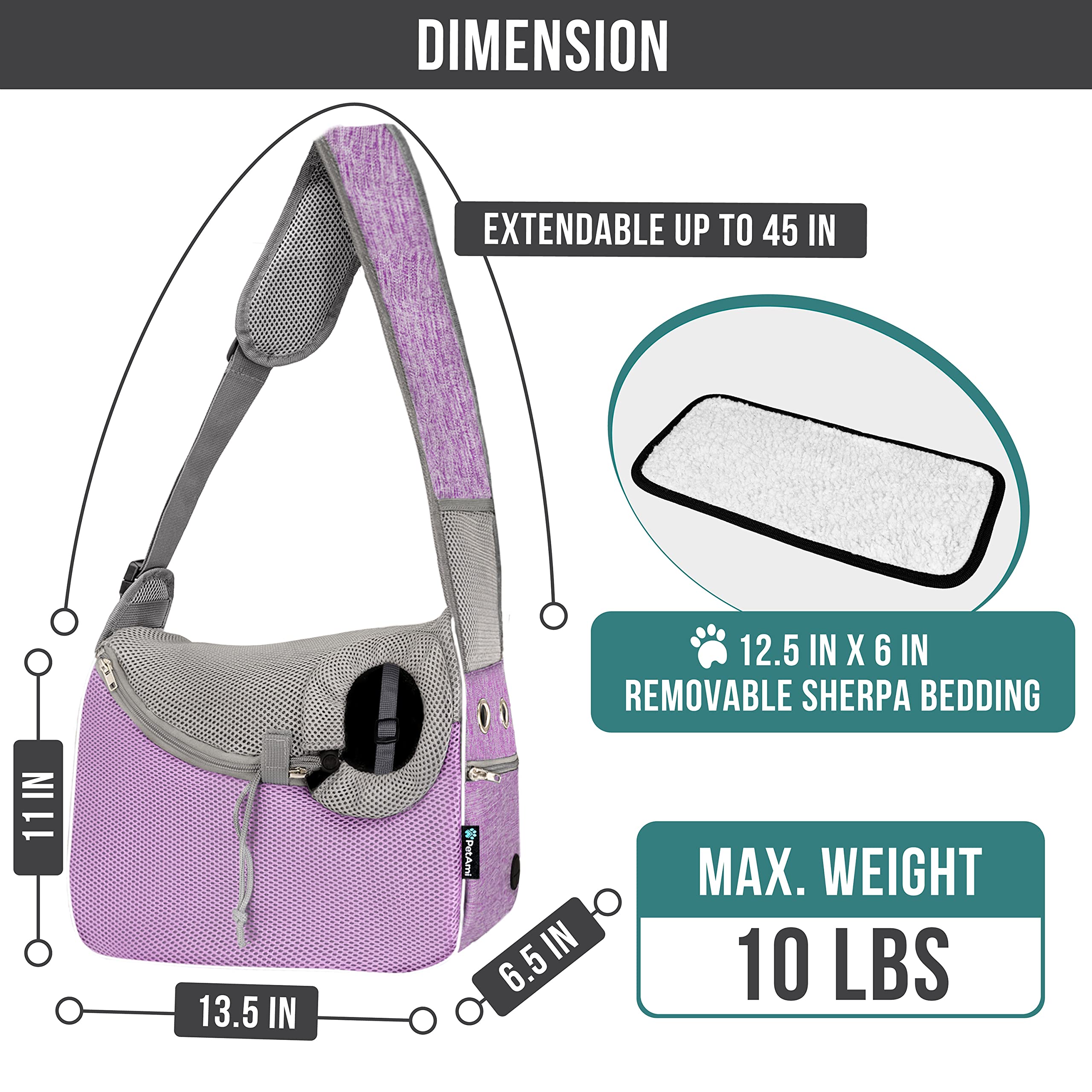 Le PetAmi interieur-sherpa-doux montre l interieur douillet.