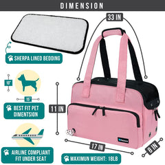 PetAmi sac porte avec maillage respirant pour transport d’animaux