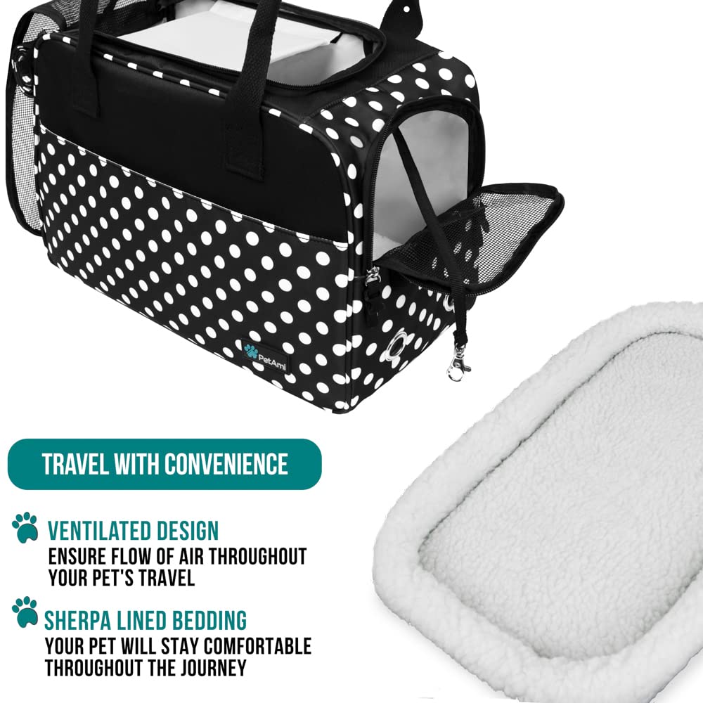Poche frontale spacieuse PetAmi pour friandises et accessoires de voyage.