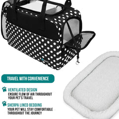 Poche frontale spacieuse PetAmi pour friandises et accessoires de voyage.
