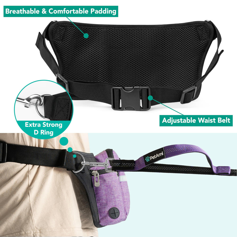 PetAmi Premium Distributeur de sacs poubelle, rangement rapide en balade.