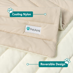 Surface réversible PetAmi, nylon respirant et peluche douce.