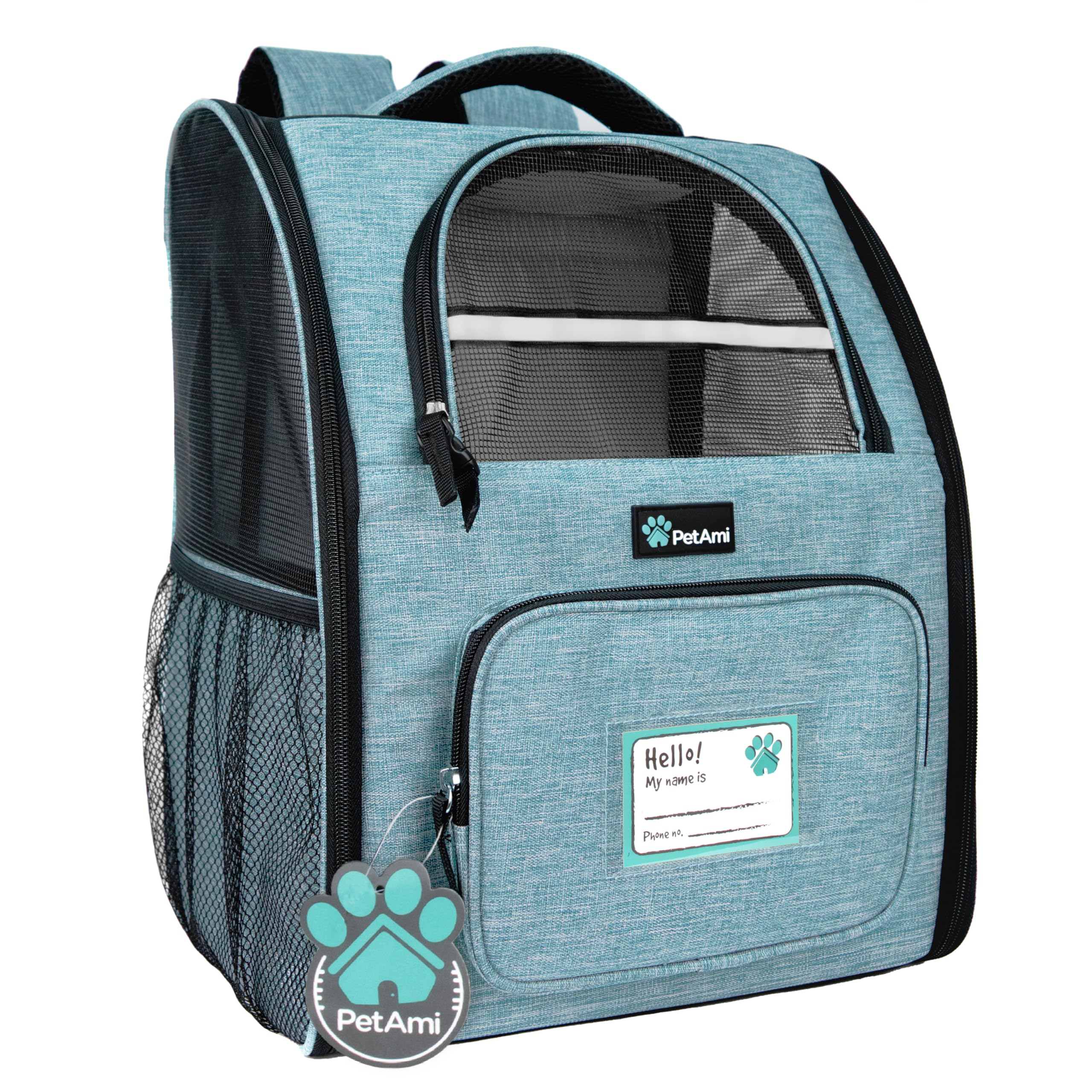 PetAmi Sac dos chat chien, ouverture latérale pratique pour un accès rapide.