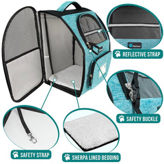 PetAmi Sac dos animal, structure robuste pour rester en place.
