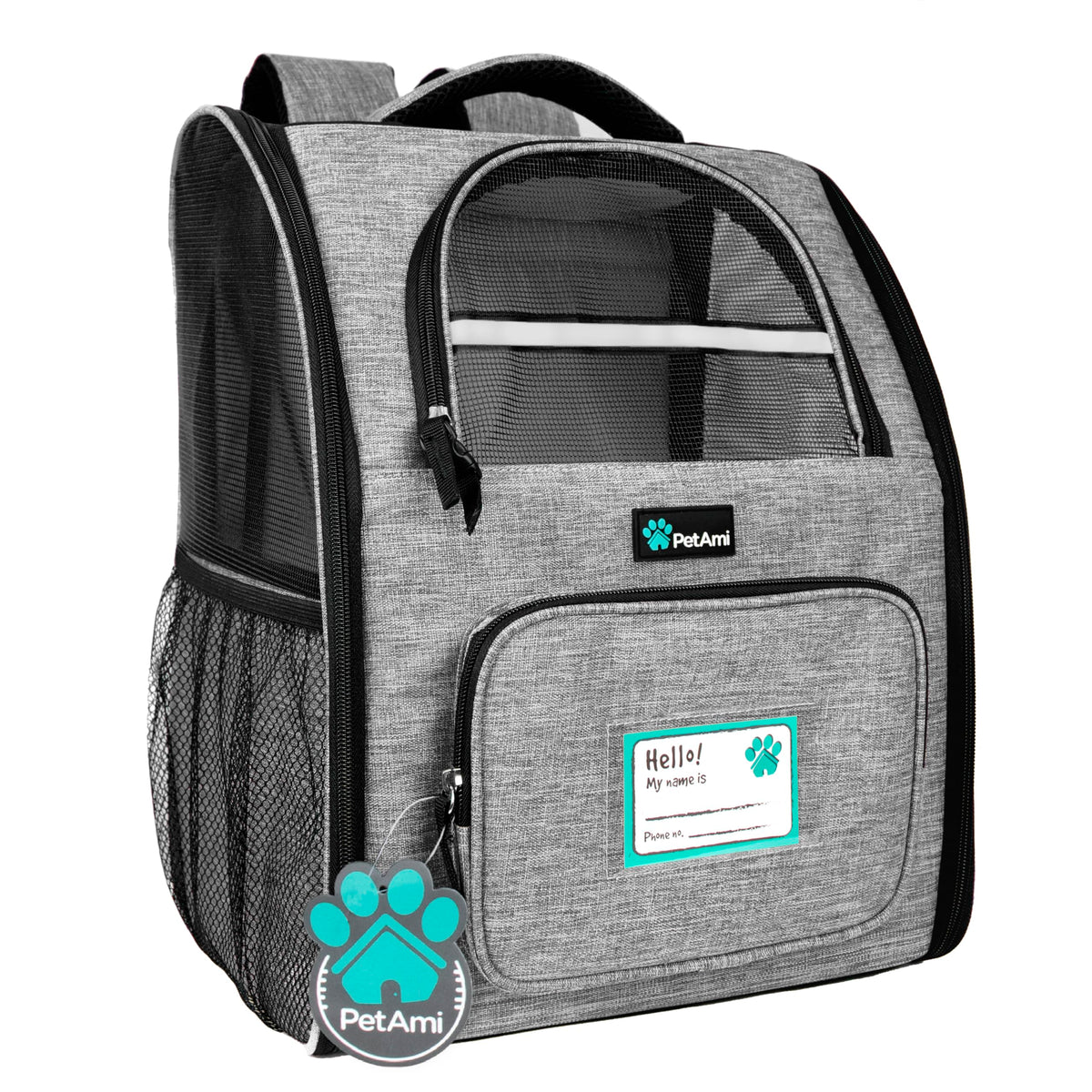PetAmi sac à dos ventilé pour chien et chat, confort randonnée