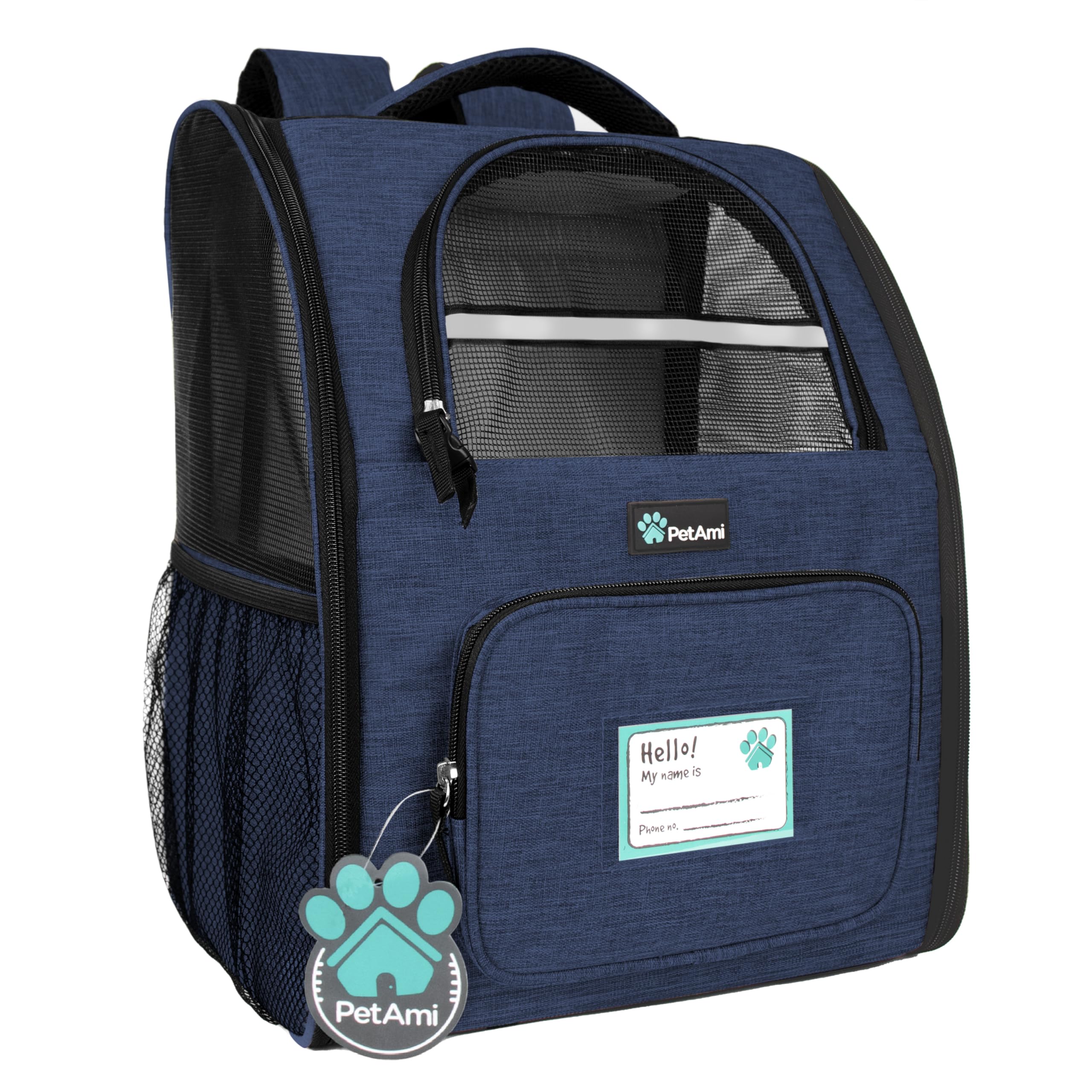 PetAmi Sac-dos entree-laterale: pratique pour chien ou chat lors de voyages.