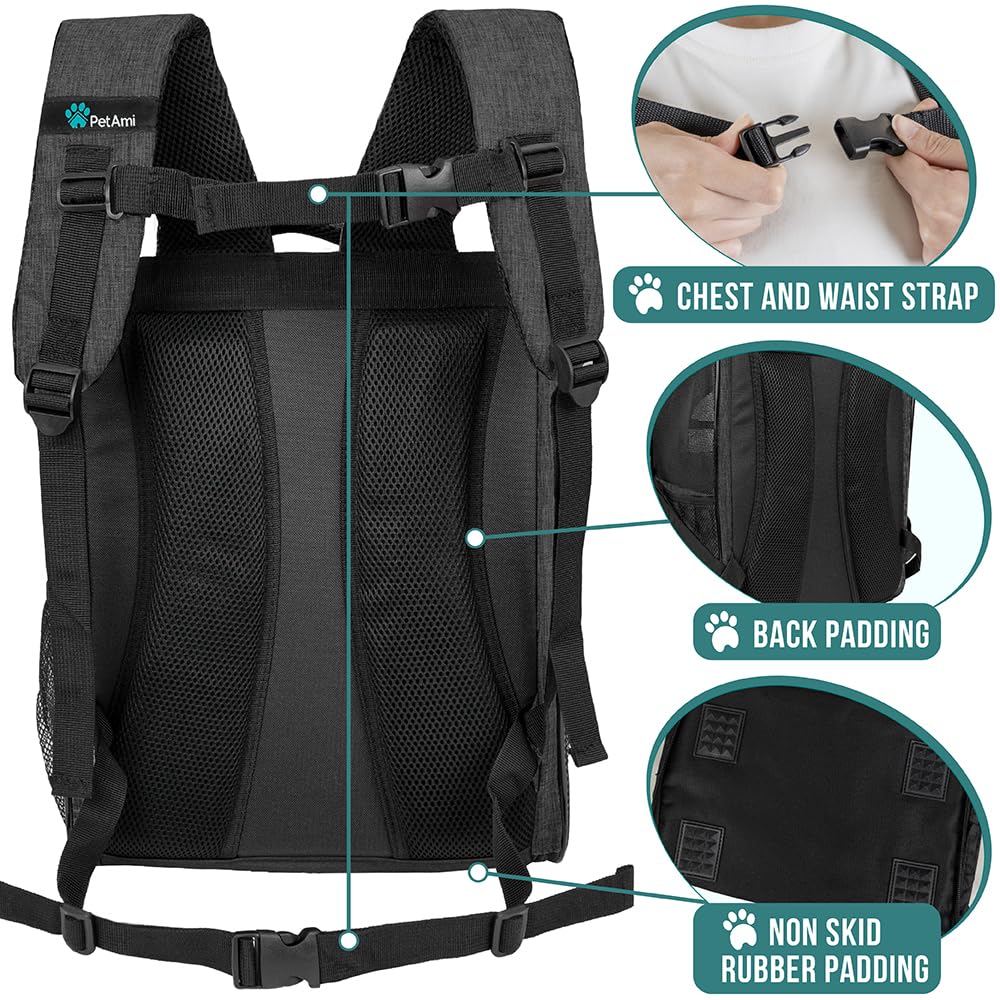 PetAmi Sac à Dos poches et accessoires utiles.