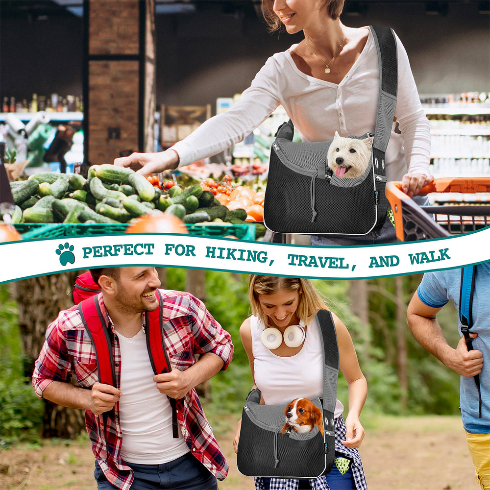 PetAmi sac porte-crossbody sécurité avec harnais et attache pour éviter les escapes.