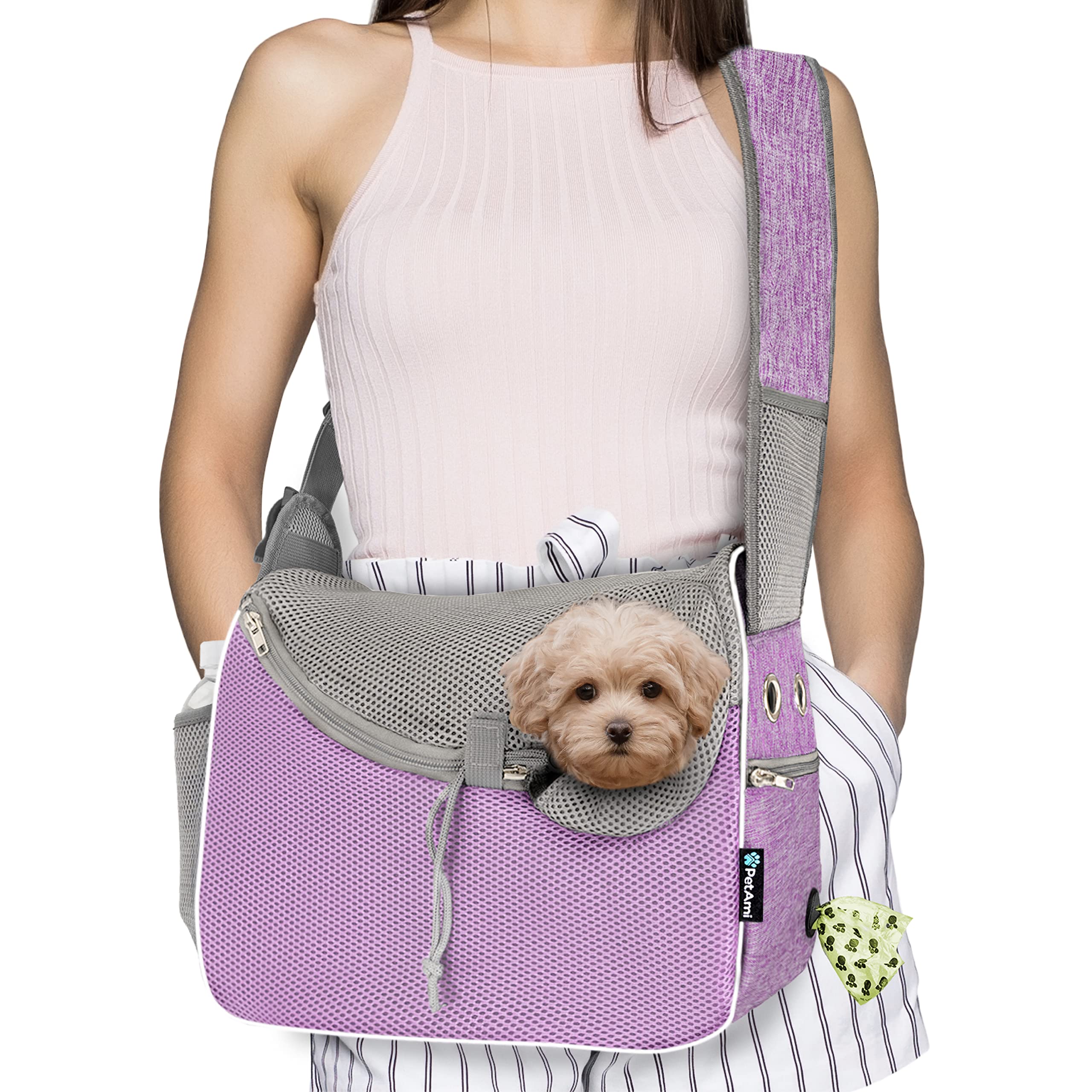 Le PetAmi sacoche-porte-animal petit-chien-chat: confort et praticité en déplacement.
