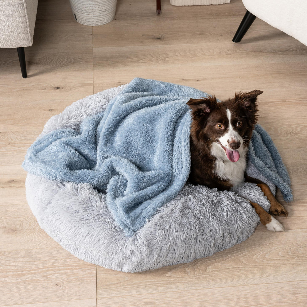 PetAmi sherpa bleu, toucher doux pour les voyages.