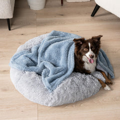 PetAmi sherpa bleu, toucher doux pour les voyages.