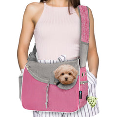 PetAmi porte-chien à bandoulière, chien petit dans le sac, pour promenades mains libres.