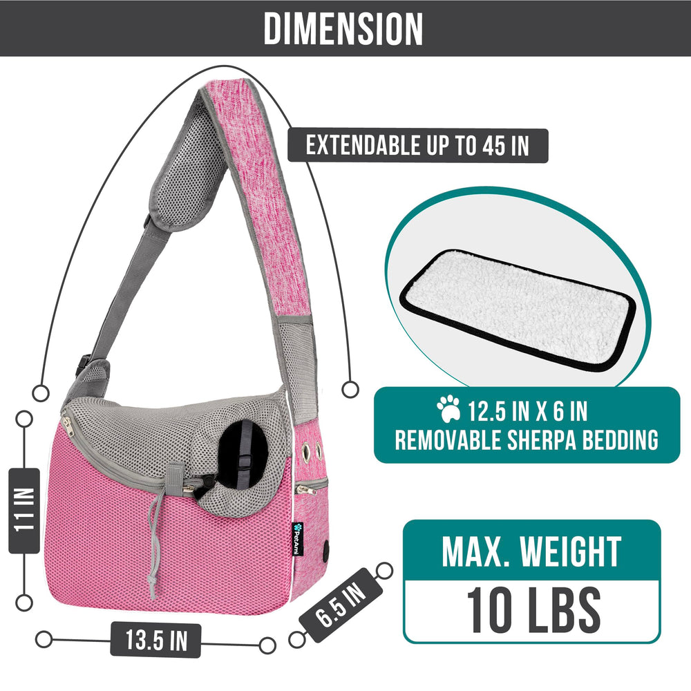 Matelas sherpa amovible doux pour repos dans le PetAmi sling carrier.