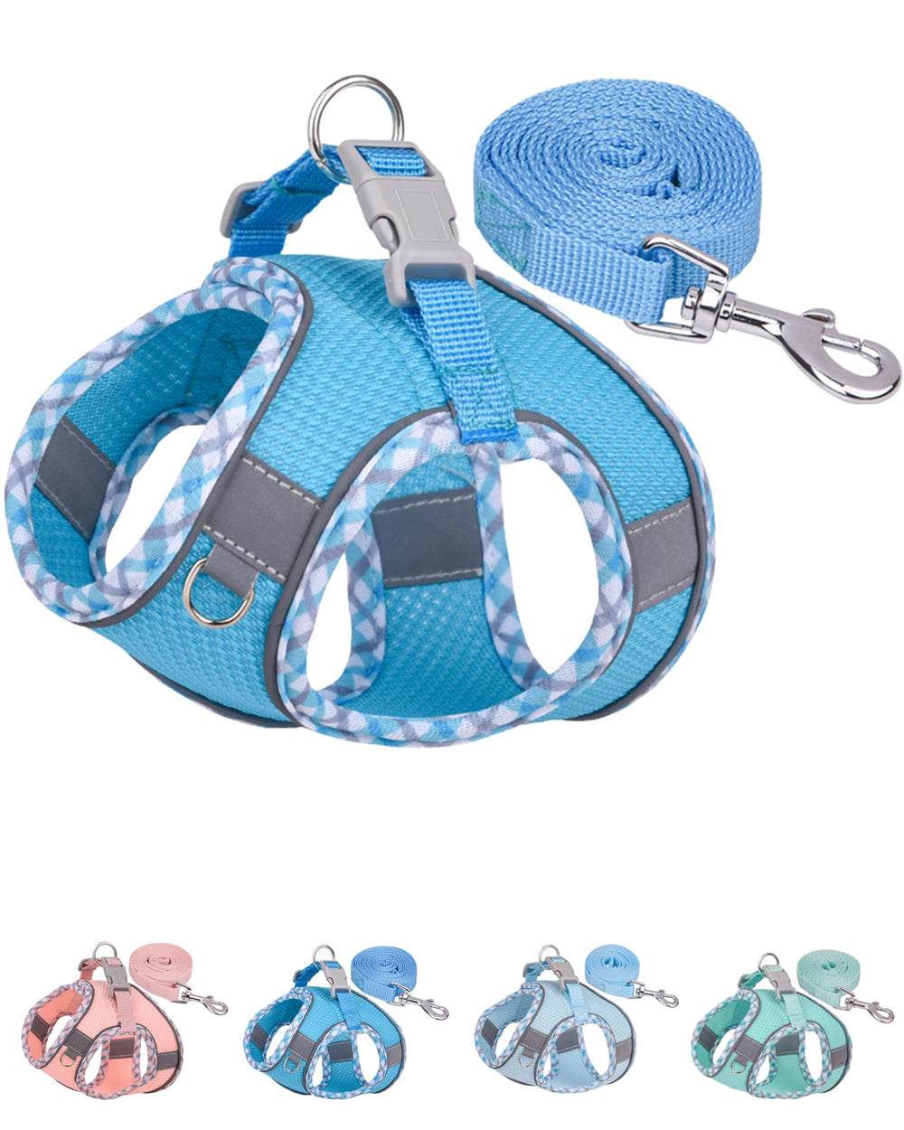 Harnais Petank pour chien petit et moyen sans tirage, confort durable.
