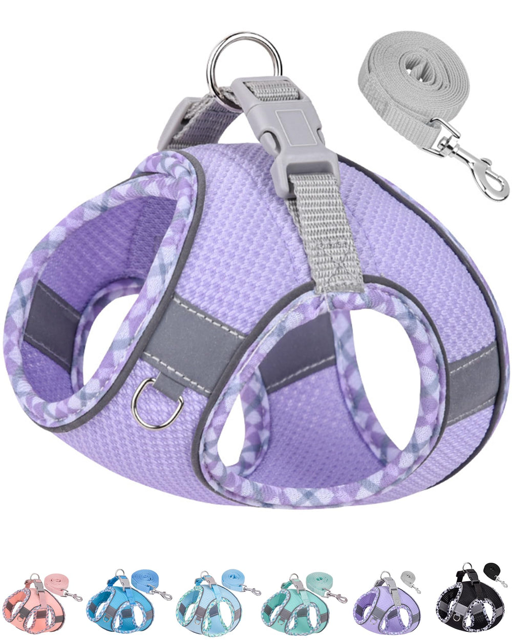 Harnais Petank violet pour chien petit, confort et liberté lors des promenades