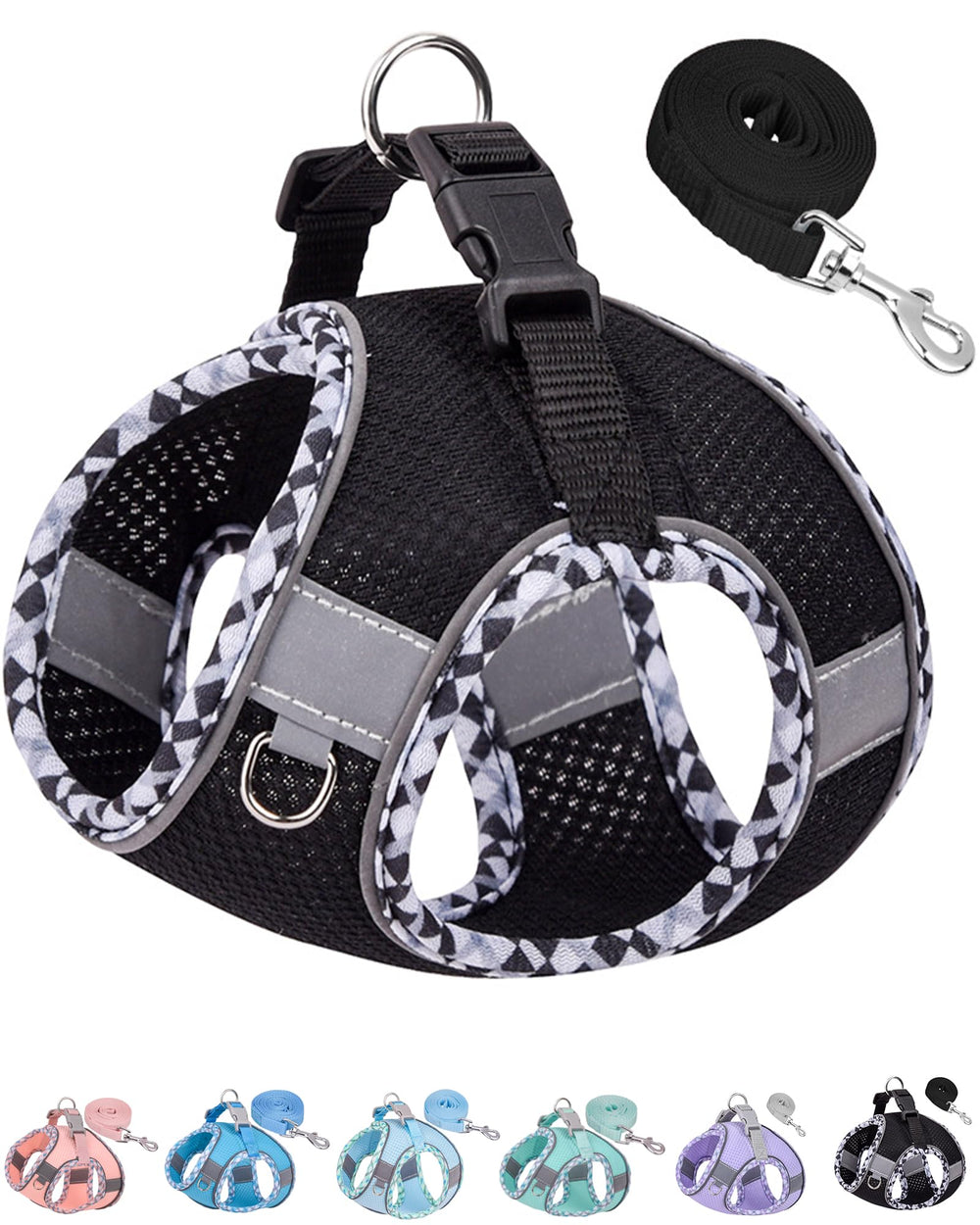 Harnais Petank avec mesh respirant pour chien, confort estival assuré.