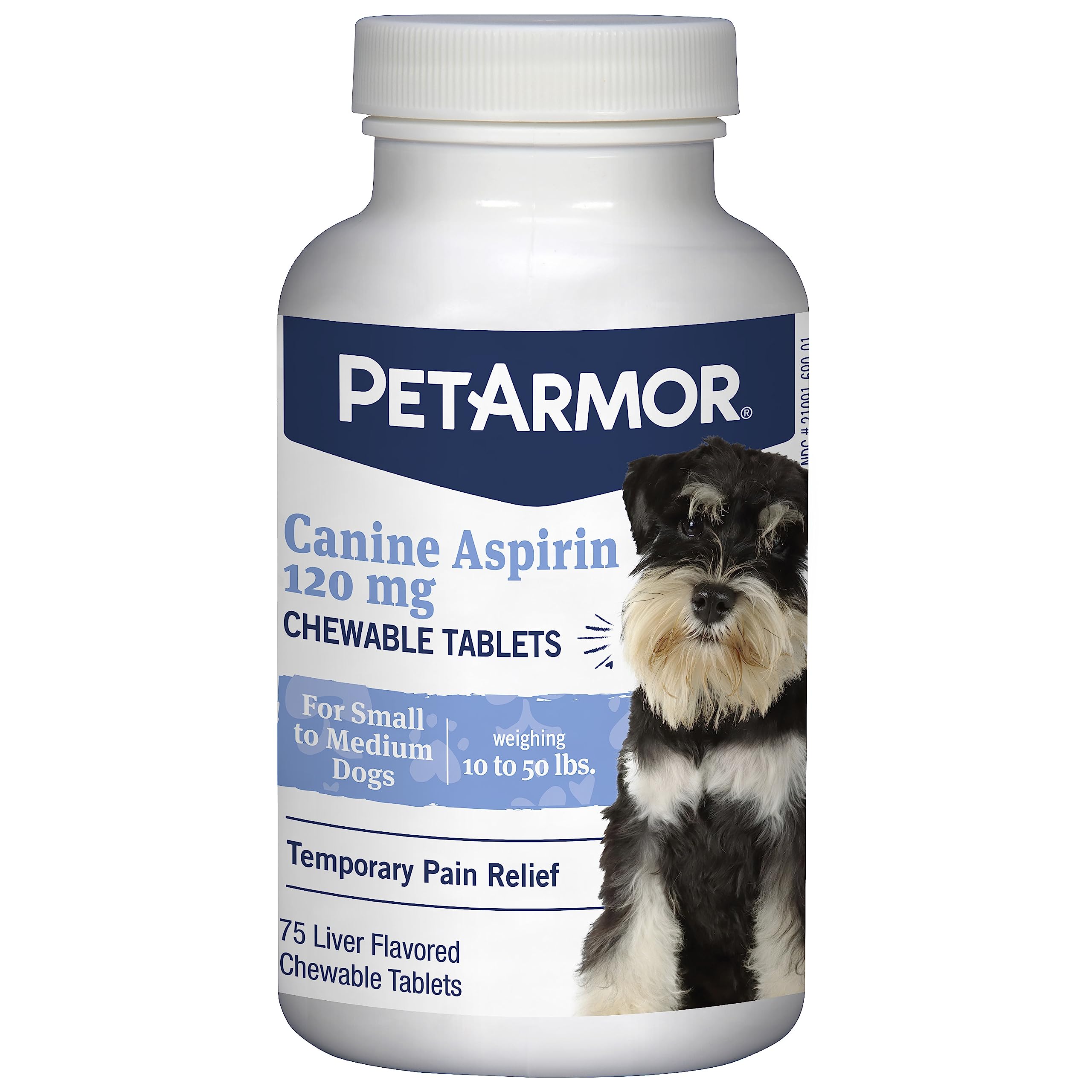 PetArmor aspirine pour chien petit, bouchée foie, soulageur temporaire des douleurs