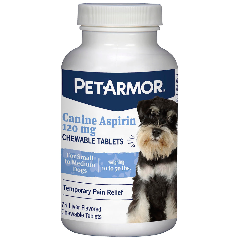 PetArmor aspirine pour chien petit, bouchée foie, soulageur temporaire des douleurs