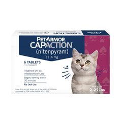 Tablette PetArmor CAPACTION pour chat, action rapide contre les puces.