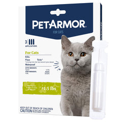 PetArmor chat: ensemble de trois mois pour une protection continue.