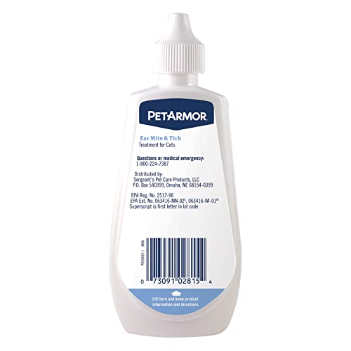 PetArmor Ear Mite Treatment — Application facile dans l’oreille du chat.