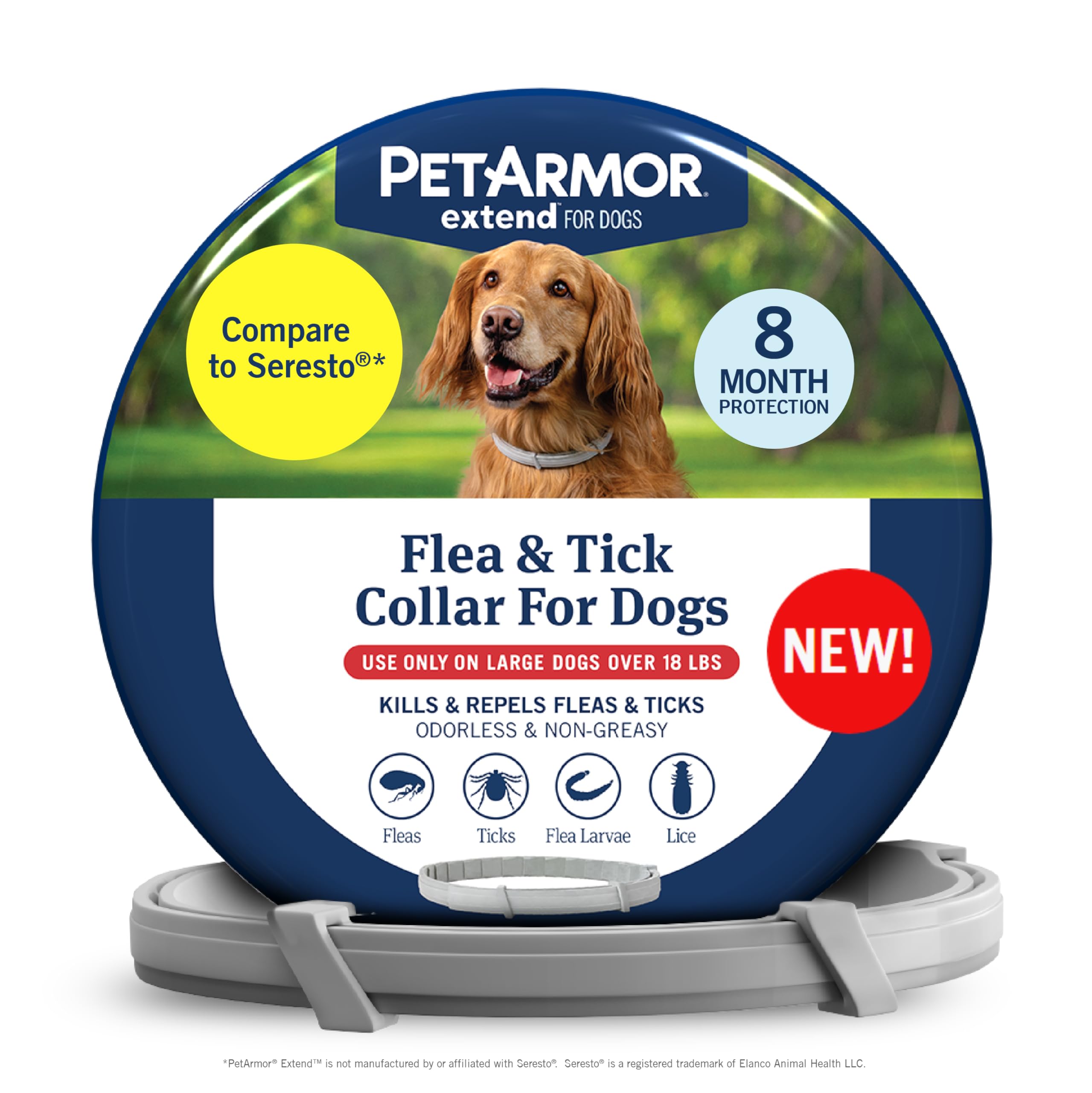 PetArmor Extend pour chien grand, collier durable sans ordonnance.
