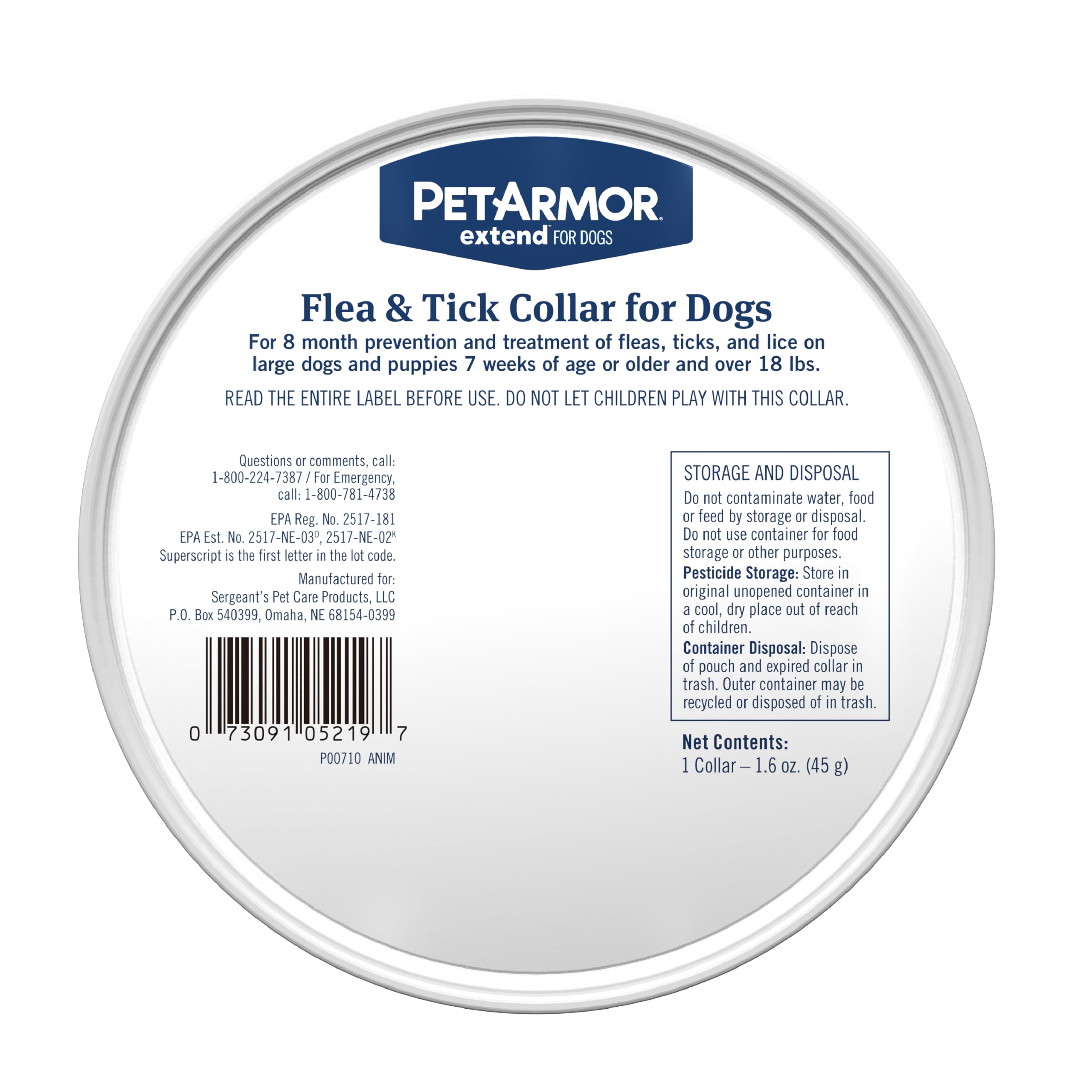 Utilisable lors de voyages et activités extérieures avec PetArmor Extend.