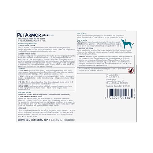 PetArmor Plus, resistance-eau, precise la durabilite apres immersion.