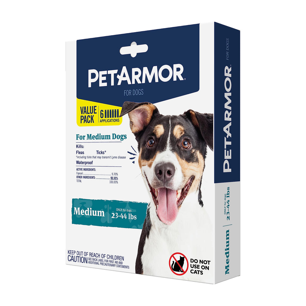 PetArmor, traitement topique pour chien moyen, lutte contre les puces et les tiques.