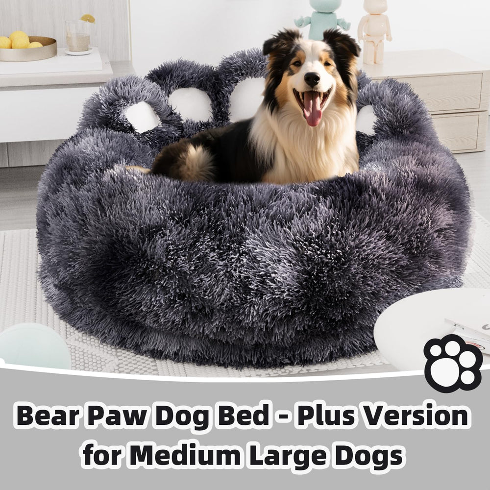 PETART lit chien, bordure en peluche, douceur enveloppante pour siestes.