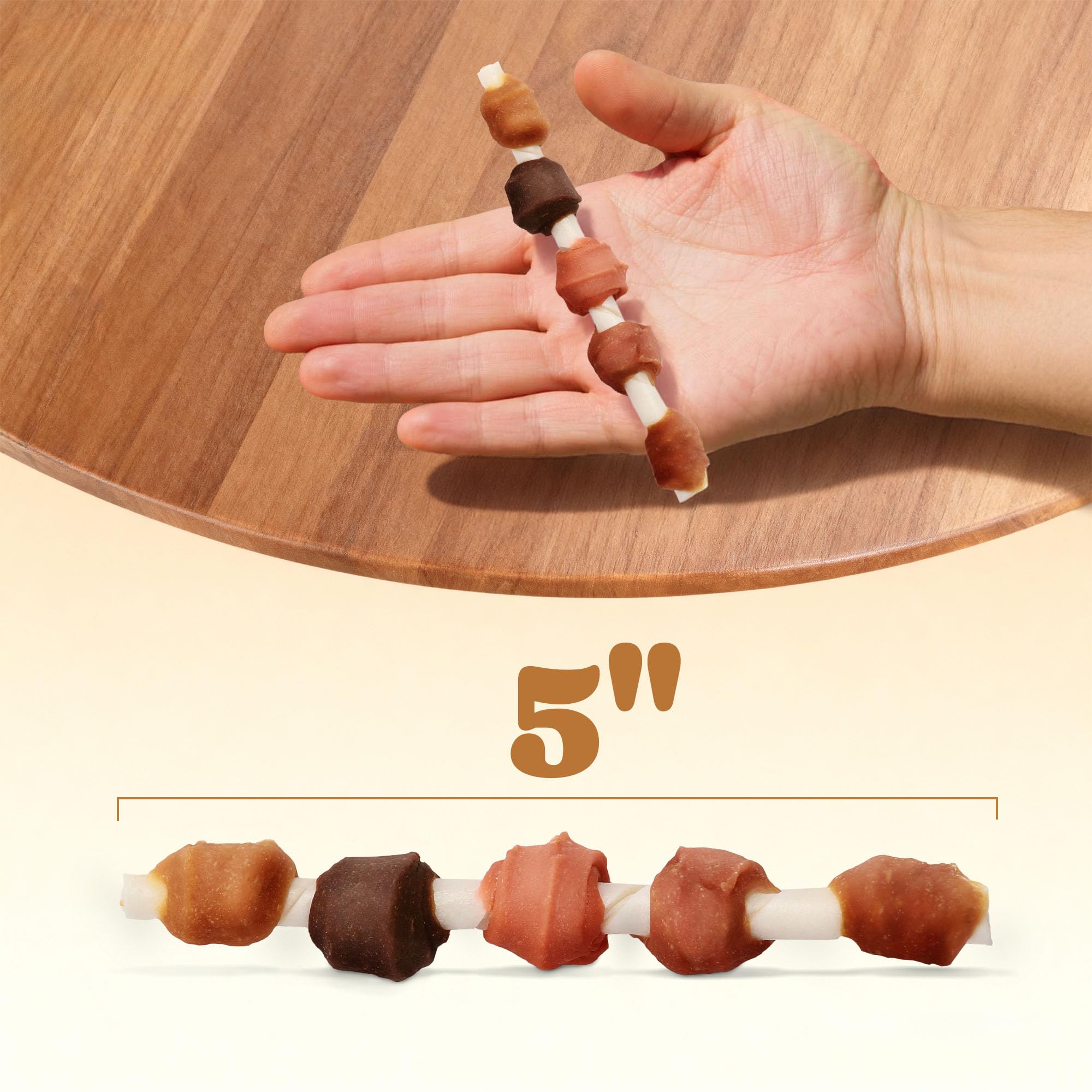 Ingrédients Petasty Dog Kabobs canard pour une douceur intense.