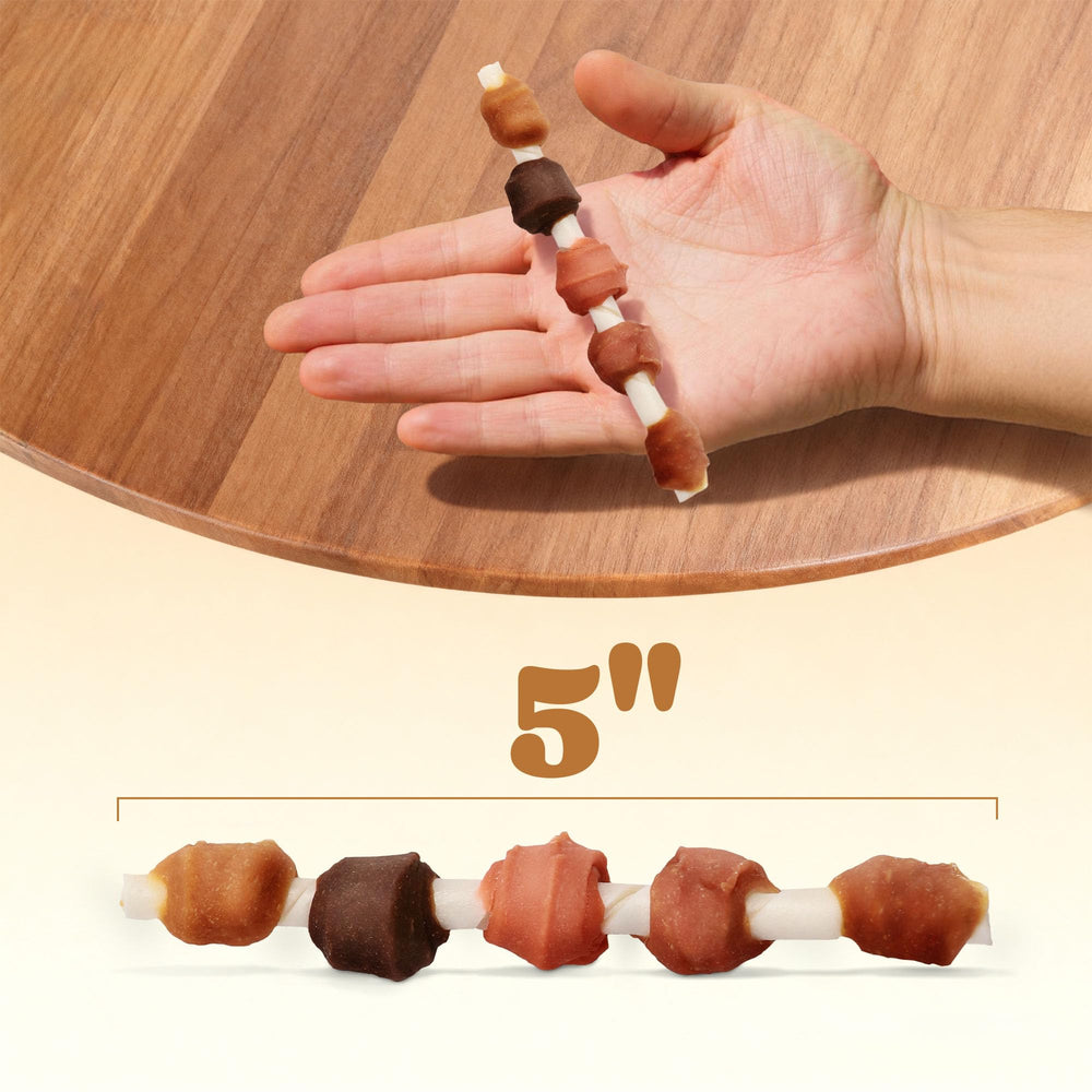 Ingrédients Petasty Dog Kabobs canard pour une douceur intense.