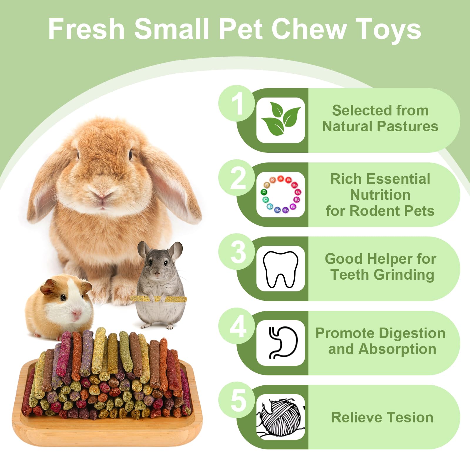Bâtonnet Petawi pour chinchilla: enrichissement alimentaire et activité physique