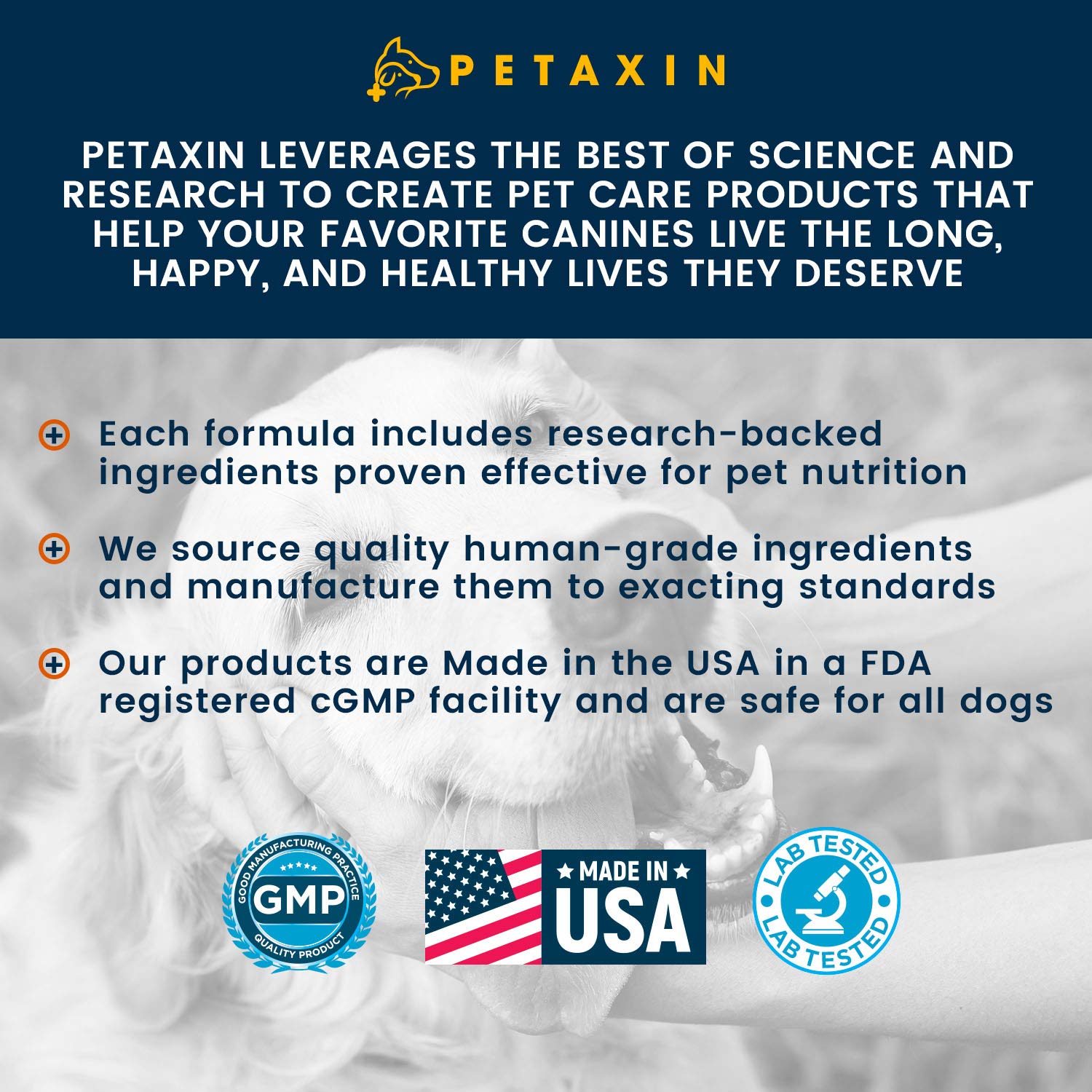Petaxin Probiotiques chien – fabriqué aux Etats-Unis sans OGM ni céréales